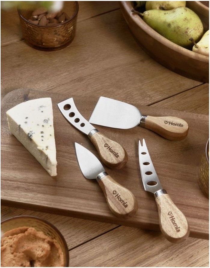 Cheese knife set "Mooka Wood" 4 pcs