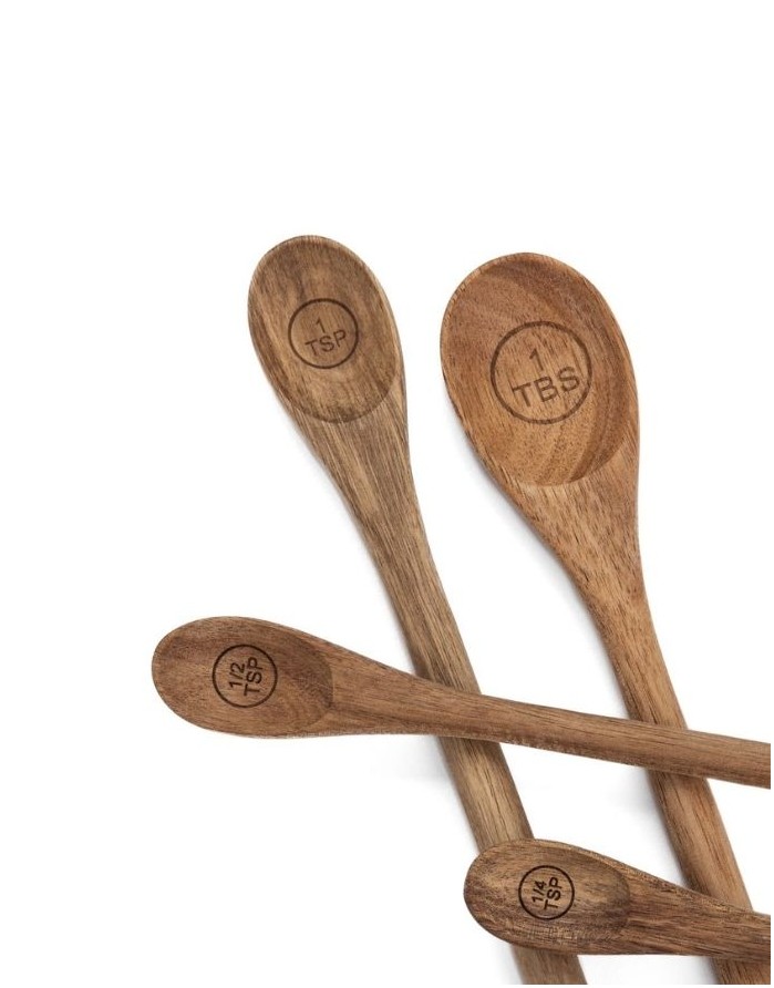 Mõõtelusikad "Mooka Wood", 4 tk