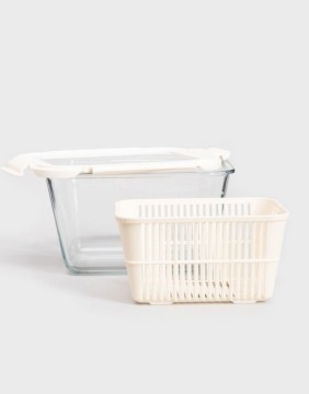 Klaaspurk kaanega "Negozio", 2,4 l