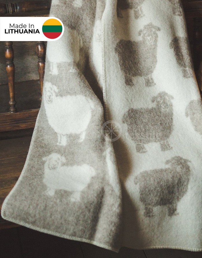 Одеяло из натуральной шерсти "Sheep Beige" 130x200 cm