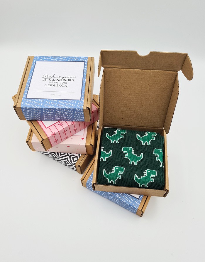Socks Gift set for HIM "Dino"