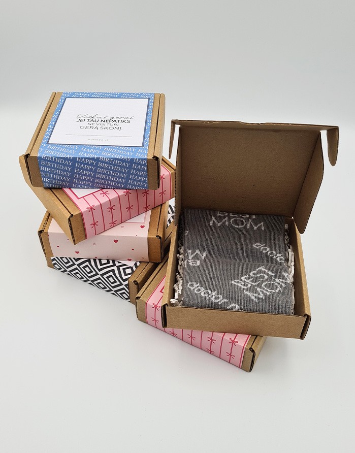 Socks Gift set for HER "Best Mom Grey"