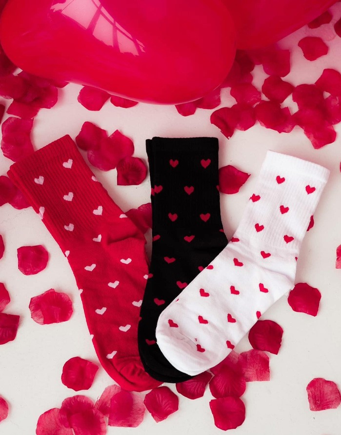 Women's socks "Little Hearts Red"