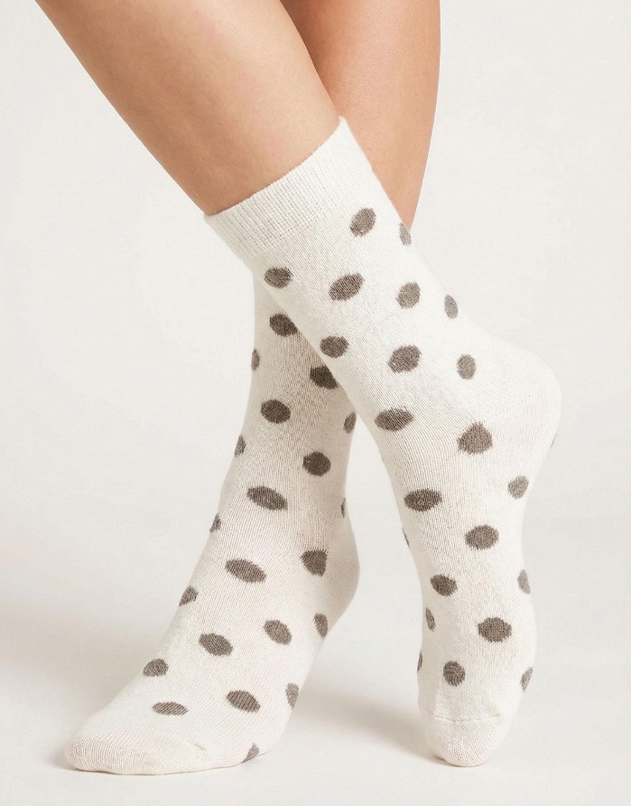 Women's socks "Angora F30 Ecru"