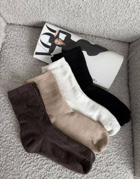 Women's socks "Terry Non-pressure Brown"