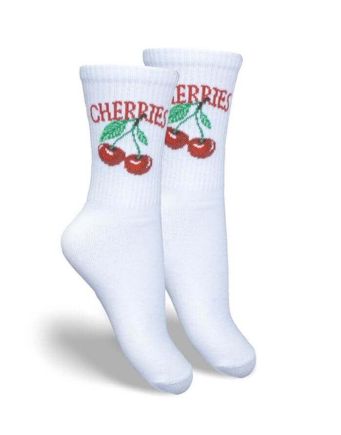 Laste sokid "Cherries White"