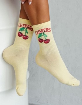 Женские носки "Cherries Yellow"