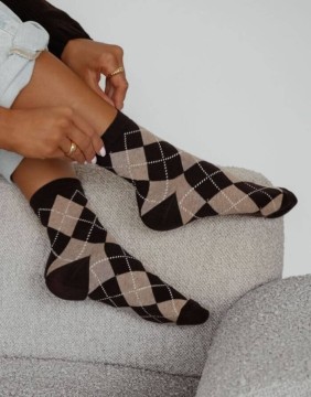 Women's socks "Diamond Brown"