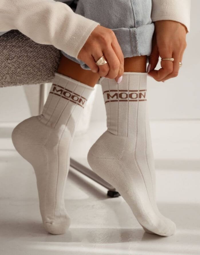 Women's socks "Moon Ecru"