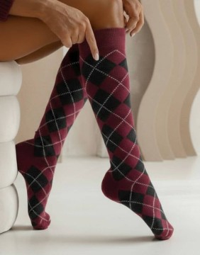 Женские носки "Diamond Vintage Bordo"