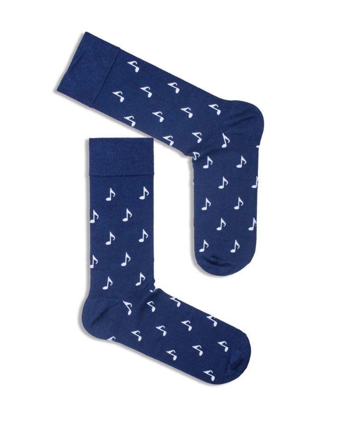 Meeste sokid "Notes Navy Blue"