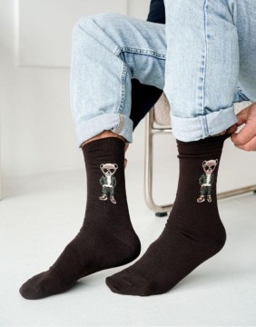 Men's socks "Smarty Bear Brown"
