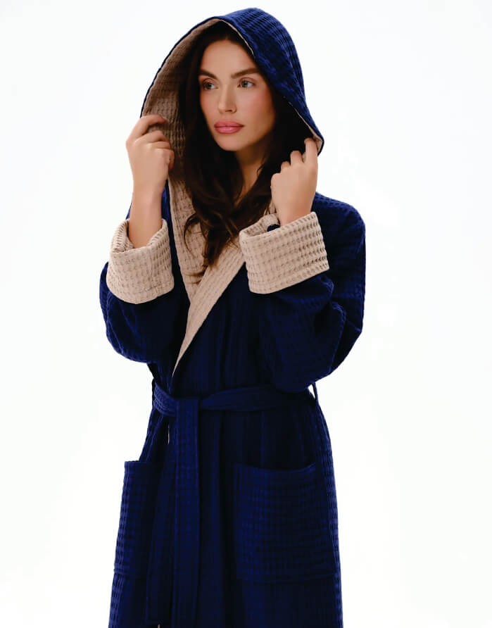 Hommikumantel "Waffle Oms Navy"