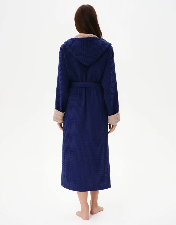 Bathrobe "Waffle Oms Navy"