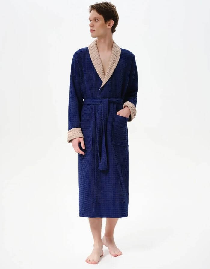 Bathrobe "Waffle Emo Navy"