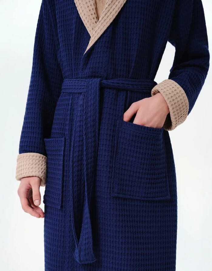 Bathrobe "Waffle Emo Navy"