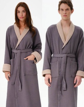 Bathrobe "Waffle Emo Dark Greyy"