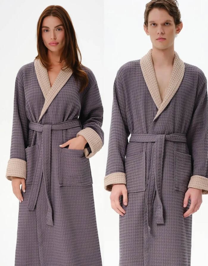 Hommikumantel "Waffle Emo Dark Grey"