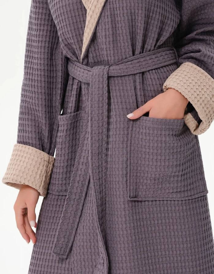 Hommikumantel "Waffle Emo Dark Grey"