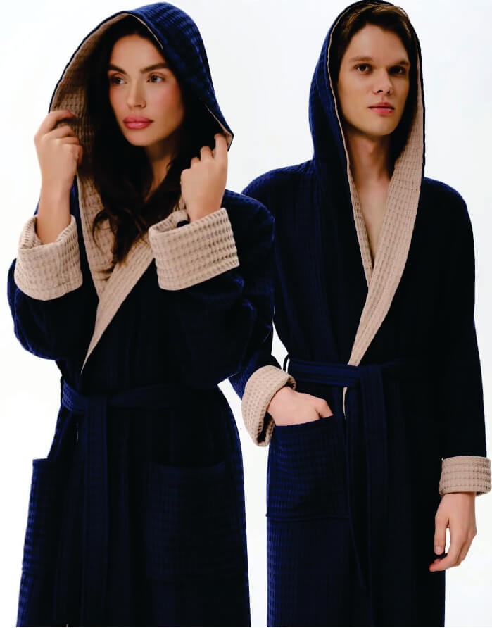 Hommikumantel "Waffle Oms Navy"