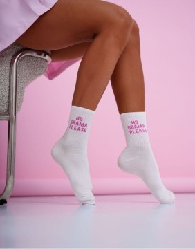 Women's socks "No Drama Please Pink"