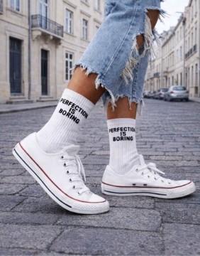 Women's socks "Perfection Is Boring"