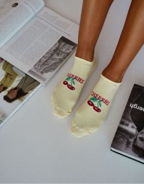 Women's socks "Cherries Yellow"