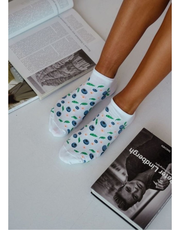 Women's socks "Berries White"