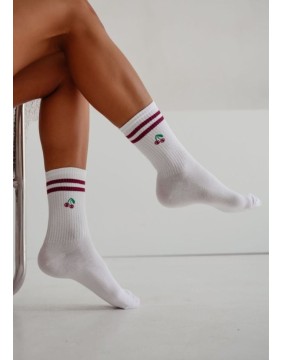 Women's socks "Cherries & Stripes"