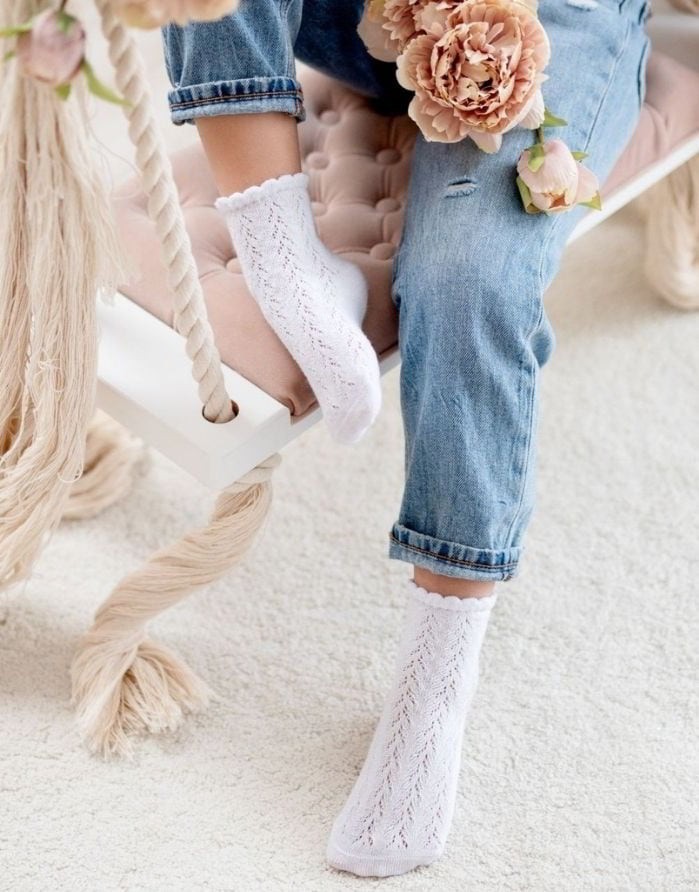 Children's socks "Thin White"