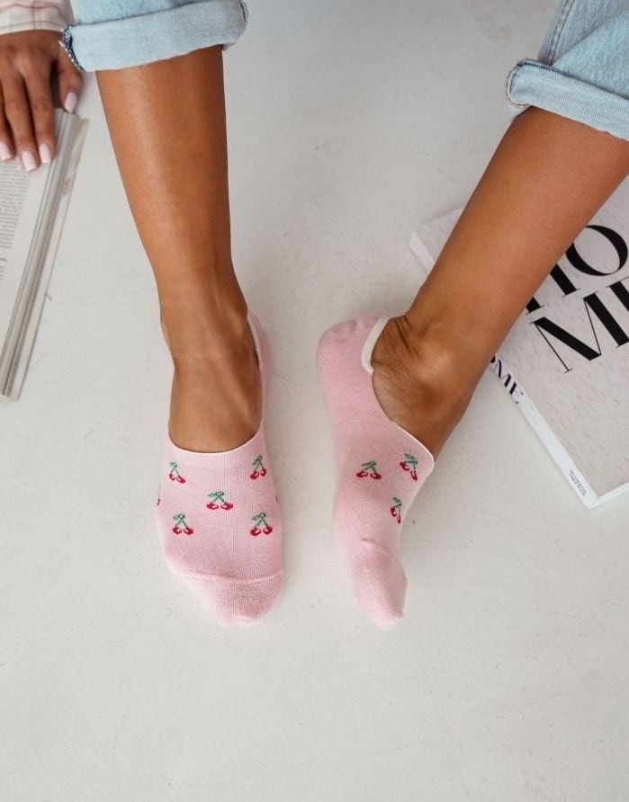 Naiste sokid "Little Cherries Pink"
