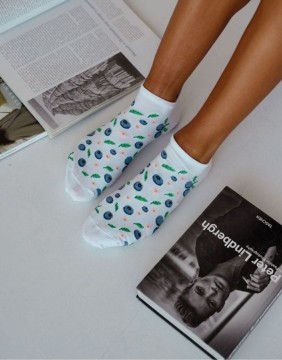 Women's socks "Berries White"
