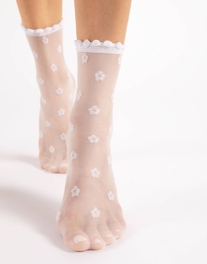 Women's socks "April White" 15 Den
