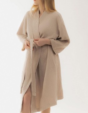 Hommikumantel "Beige Vafel"