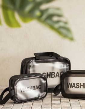 Travel Cosmetic Bag "Emereth Black" 3 pcs