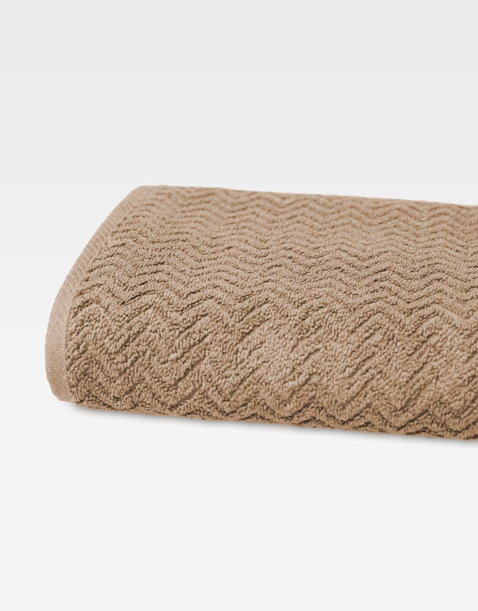 Puuvillane rätik "Zigzag Taupe"