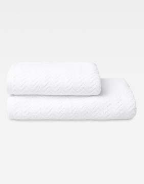 Puuvillane rätik "Zigzag White"
