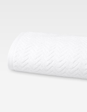 Puuvillane rätik "Zigzag White"