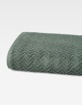 Puuvillane rätik "Zigzag Dark Forest"