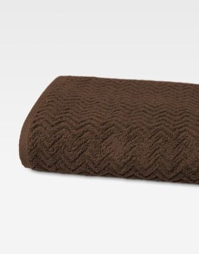 Полотенце из хлопка "Zigzag Brown"