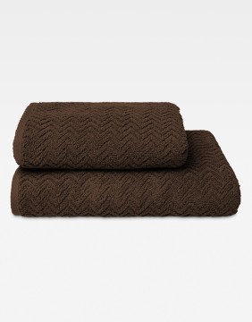 Полотенце из хлопка "Zigzag Brown"