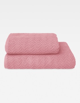Полотенце из хлопка "Zigzag Rosa"