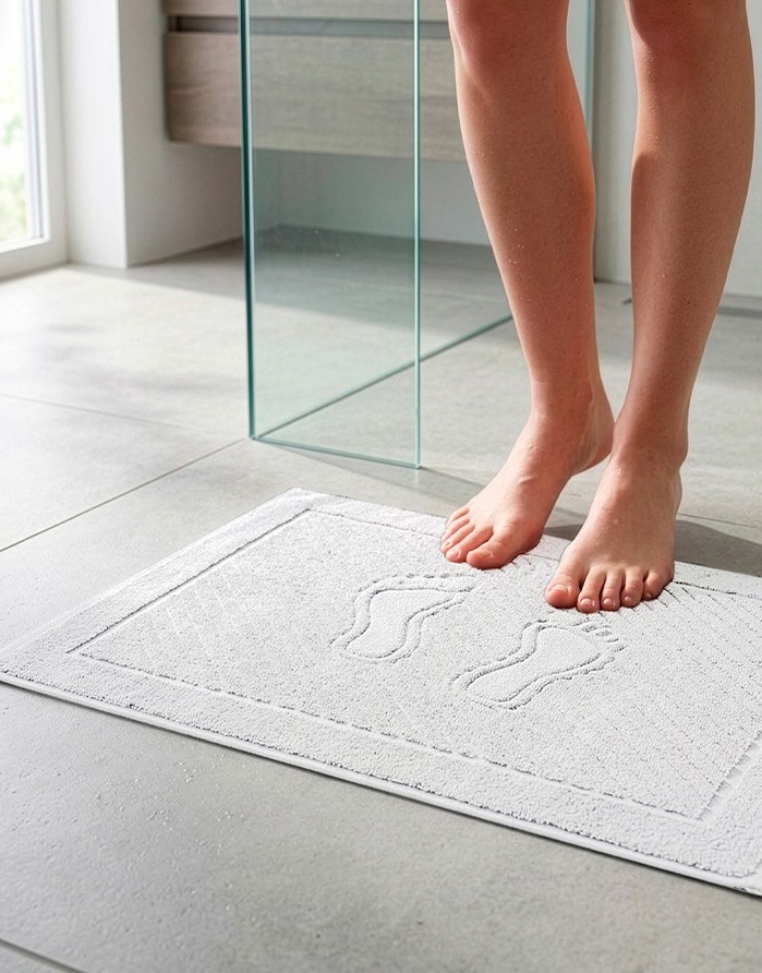 Bath mat "Feets White"