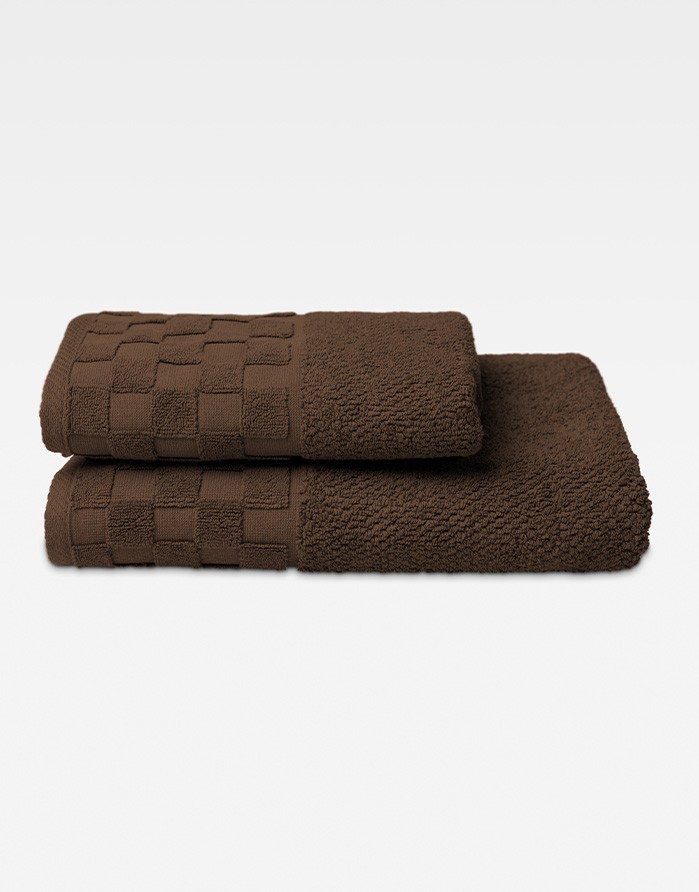 Puuvillane rätik "Grid Brown"