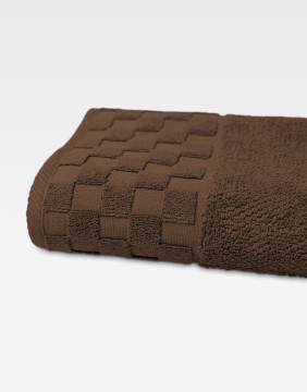 Puuvillane rätik "Grid Brown"