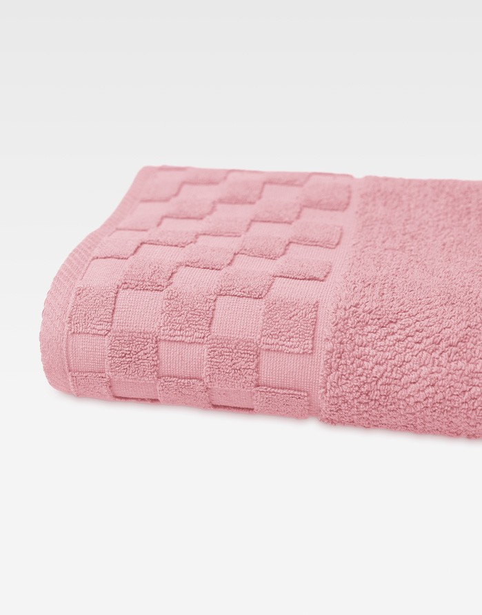 Полотенце из хлопка "Grid Rosa"