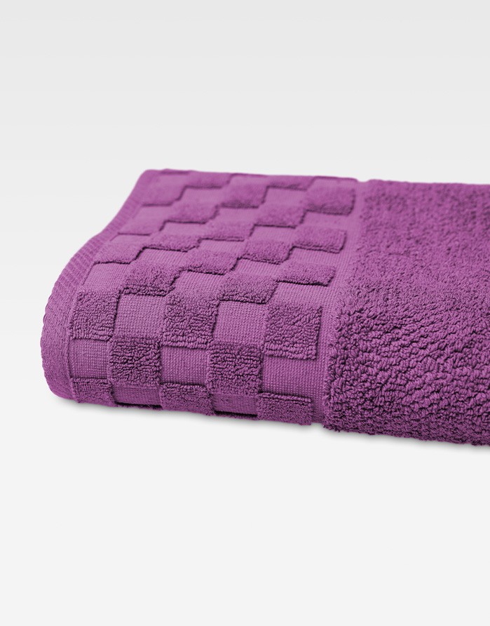 Puuvillane rätik "Grid Lila Aubergine"