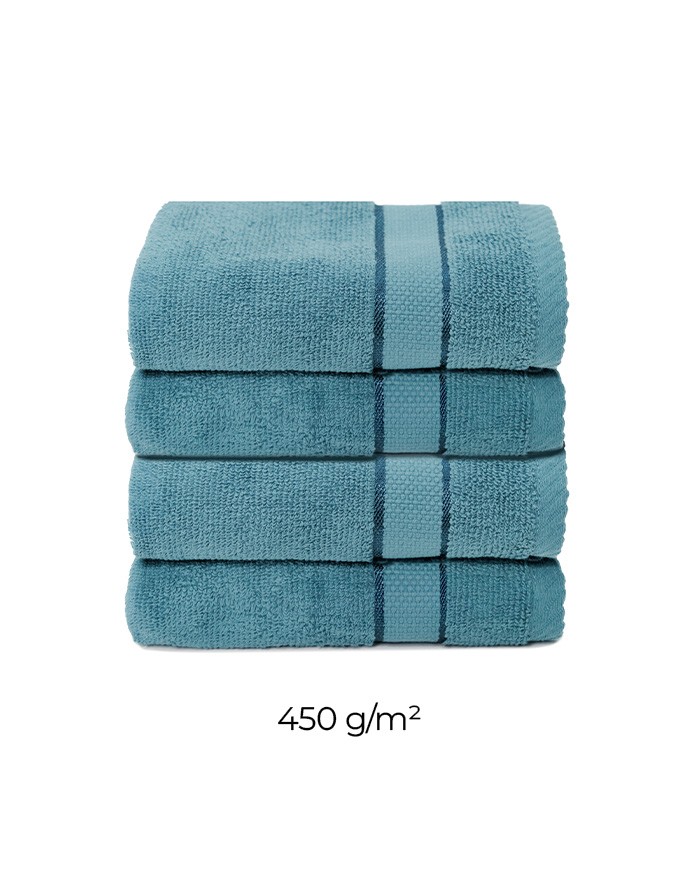 Cotton Towel "Line Saxony Blue"