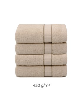 Полотенце из хлопка "Line Taupe"
