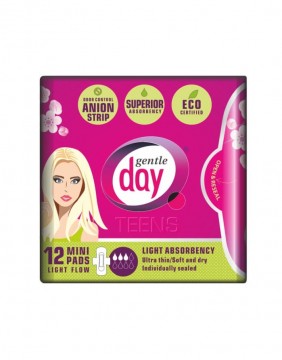 Tiibadega hügieenisidemed GENTLE DAY Teens Mini 12 tk